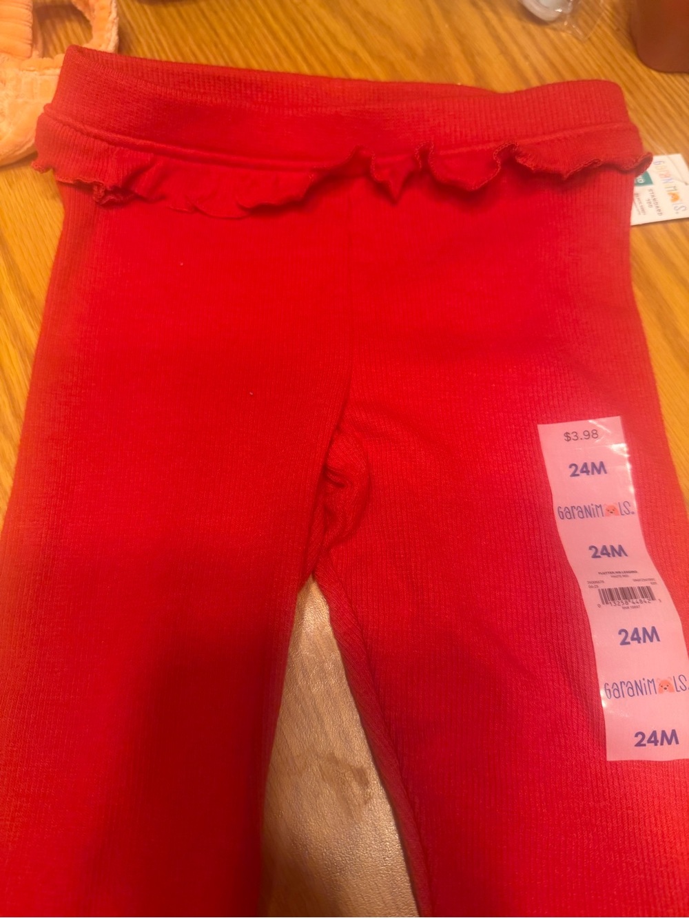 Carter's Red Ruffle Waist Toddler Leggings